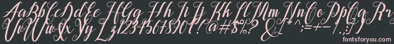 Шрифт alongtime – розовые шрифты на чёрном фоне