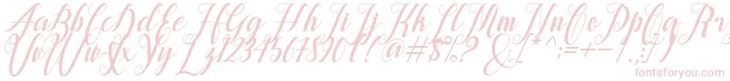 Czcionka alongtime – różowe czcionki na białym tle