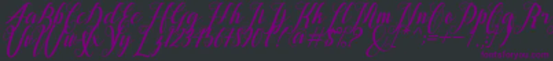 Шрифт alongtime – фиолетовые шрифты на чёрном фоне