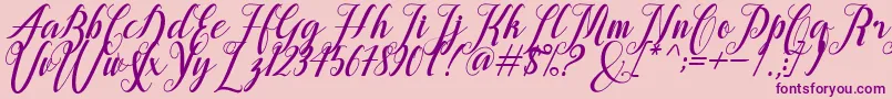 Шрифт alongtime – фиолетовые шрифты на розовом фоне