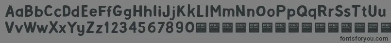 Fonte Alpha Beta   Demo – fontes pretas em um fundo cinza