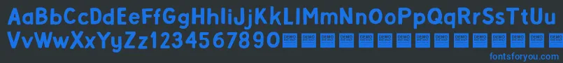 En savoir plus sur la police Alpha Beta Demo Police Alpha Beta Demo – polices bleues sur fond noir