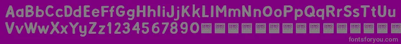 Police Alpha Beta   Demo – polices grises sur fond violet