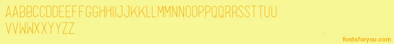 Alpha Light Font – Orange Fonts on Yellow Background