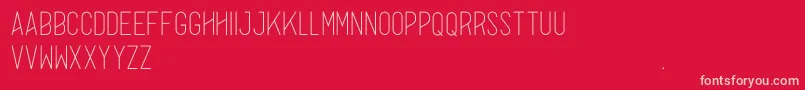 Alpha Light Font – Pink Fonts on Red Background