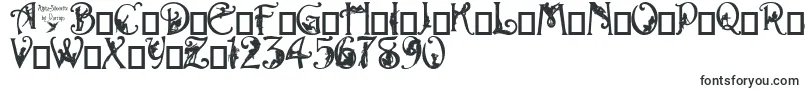 Alpha Silouette-fontti – satufontit