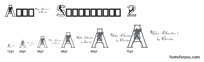 Размеры шрифта Alpha Silouettes 2