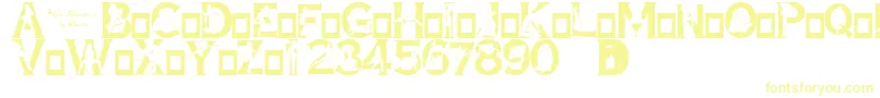 Шрифт Alpha Silouettes 3 – жёлтые шрифты