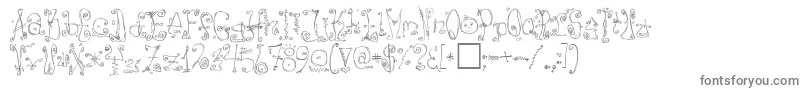 Danzin-Schriftart – Graue Schriften auf weißem Hintergrund