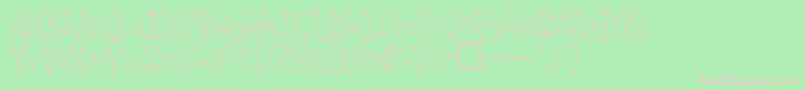 フォントDanzin – 緑の背景にピンクのフォント