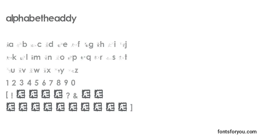 Police Alphabetheaddy - Alphabet, Chiffres, Caractères Spéciaux