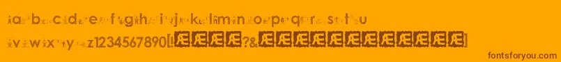 alphabetheaddy Font – Brown Fonts on Orange Background