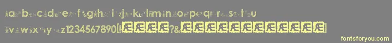 alphabetheaddy Font – Yellow Fonts on Gray Background