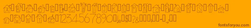 AlphabetHouses Regular Font – Brown Fonts on Orange Background