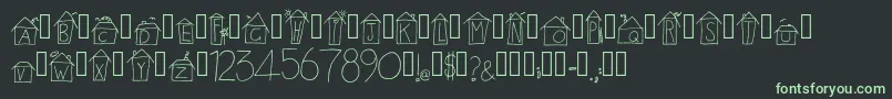 More about AlphabetHouses Regular Font AlphabetHouses Regular Font – Green Fonts on Black Background