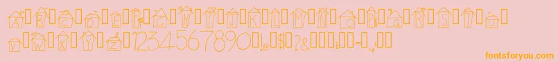 AlphabetHouses Regular Font – Orange Fonts on Pink Background