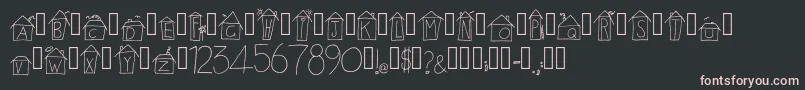 AlphabetHouses Regular Font – Pink Fonts on Black Background