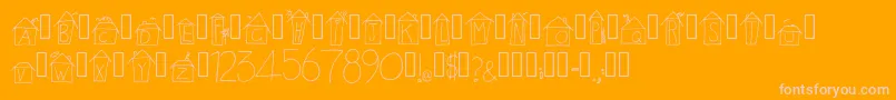 AlphabetHouses Regular Font – Pink Fonts on Orange Background