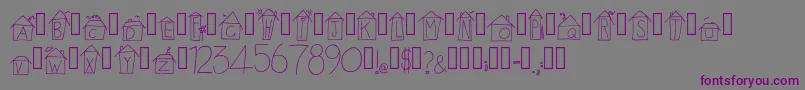 AlphabetHouses Regular Font – Purple Fonts on Gray Background
