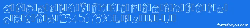 AlphabetHouses Regular Font – White Fonts on Blue Background