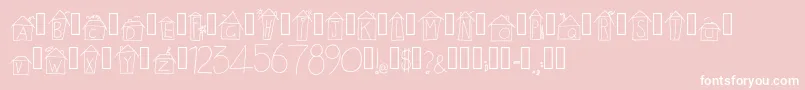 AlphabetHouses Regular Font – White Fonts on Pink Background