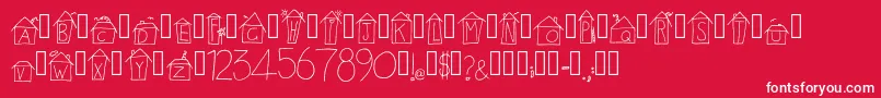 フォントAlphabetHouses Regular – 赤い背景に白い文字