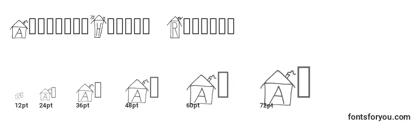 Größen der Schriftart AlphabetHouses Regular