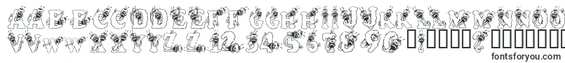 Шрифт AlphaBizzyBee – трафаретные шрифты