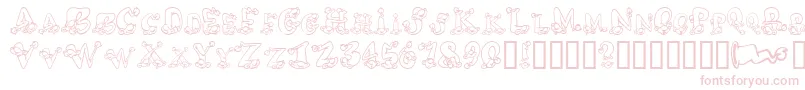 AlphaElfin Font – Pink Fonts on White Background