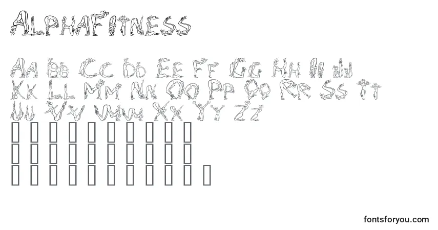 Шрифт AlphaFitness (119265) – алфавит, цифры, специальные символы