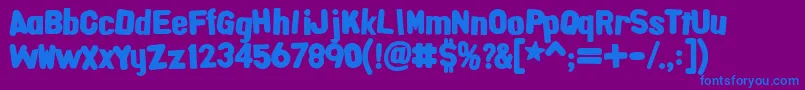Шрифт AlphaFridgeMagnets – синие шрифты на фиолетовом фоне