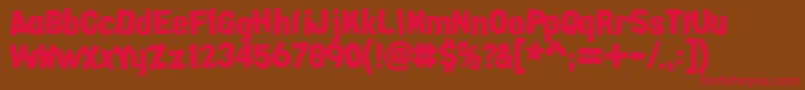 AlphaFridgeMagnets Font – Red Fonts on Brown Background