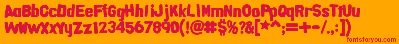 AlphaFridgeMagnets Font – Red Fonts on Orange Background
