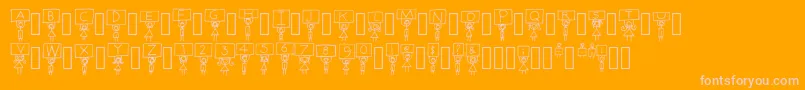 fuente AlphaKids Regular – Fuentes Rosadas Sobre Fondo Naranja