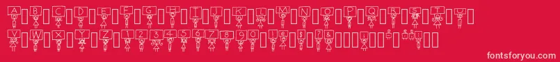 AlphaKids Regular Font – Pink Fonts on Red Background