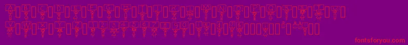 AlphaKids Regular Font – Red Fonts on Purple Background