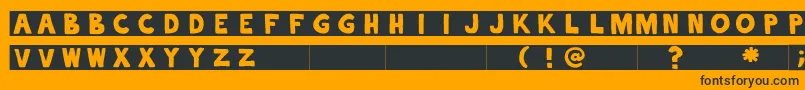 alphaletras Font – Black Fonts on Orange Background