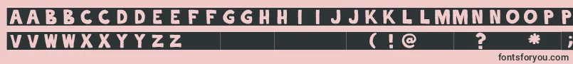 alphaletras Font – Black Fonts on Pink Background