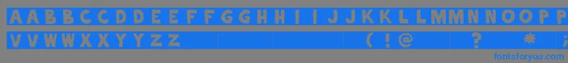 Шрифт alphaletras – синие шрифты на сером фоне