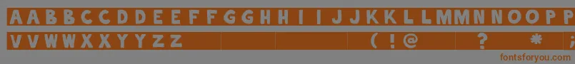 alphaletras Font – Brown Fonts on Gray Background