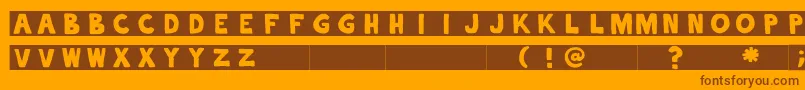 alphaletras Font – Brown Fonts on Orange Background