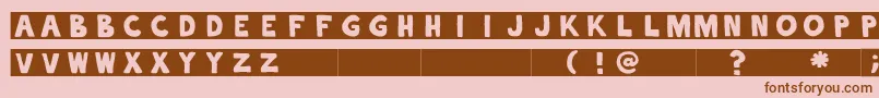 alphaletras Font – Brown Fonts on Pink Background