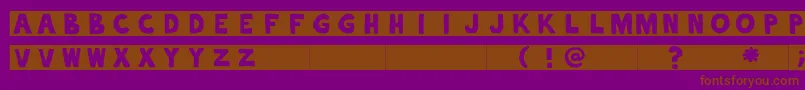 alphaletrasフォントについての詳細 フォントalphaletras – 紫色の背景に茶色のフォント