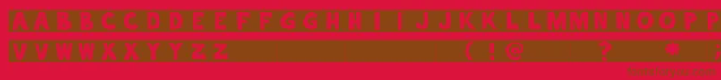 alphaletras Font – Brown Fonts on Red Background