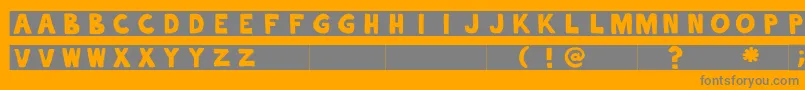 alphaletras Font – Gray Fonts on Orange Background
