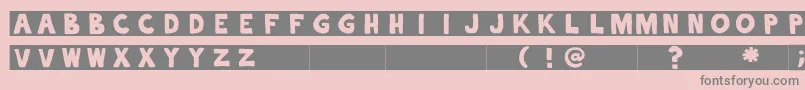 alphaletras Font – Gray Fonts on Pink Background