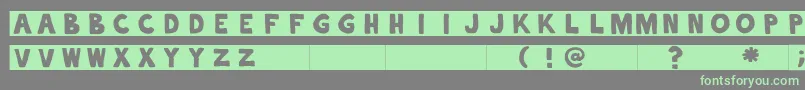 alphaletras Font – Green Fonts on Gray Background