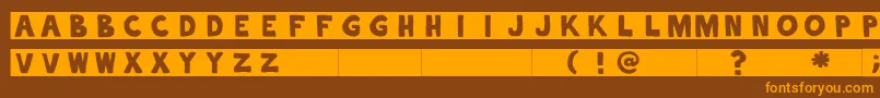 alphaletras Font – Orange Fonts on Brown Background