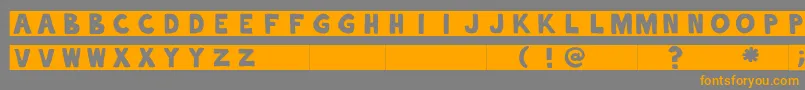 alphaletras Font – Orange Fonts on Gray Background