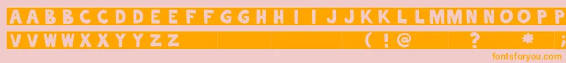 alphaletras Font – Orange Fonts on Pink Background